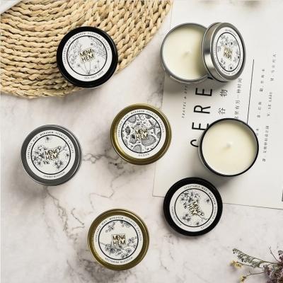 China Holidays ; Home decoration; Tin Tin Smokeless Soybean Aromatherapy Candle DIY Gifts Madden Air Freshener Candles With Hand Gift Candles for sale