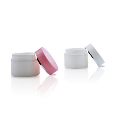 China Non Spill Wholesale Cheap Plastic Skin Care Cosmetic Cream Jars Container Packaging Jars for sale