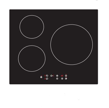 China Built-in Timing Stop 3 Zone Induction Cooker Induction Heating Hob for sale