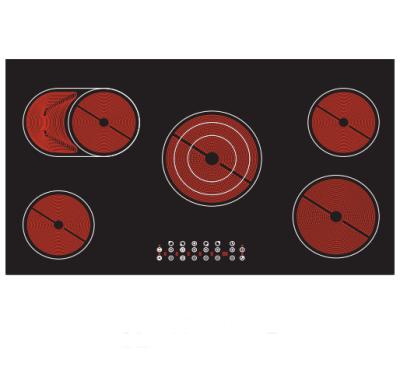 China Home kitchen 5 cooking zone built in ceramic hob with victroceramic glass for sale