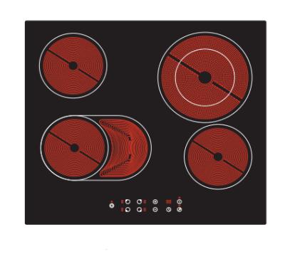 China Easily Cleaned 4 Zone Integrated Electric Ceramic Infrared Cooker with 1 Year Warranty for sale