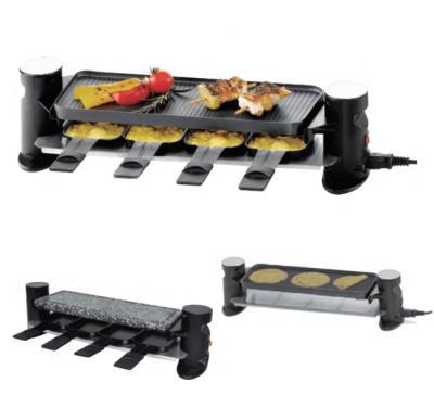 China Easy Cleaning BBQ Raclette Grill With Die Cast And Marble Glaze And for sale