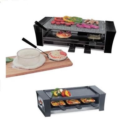 China Easily cleaned 8 person 3 layer raclette grill and made pizza for sale