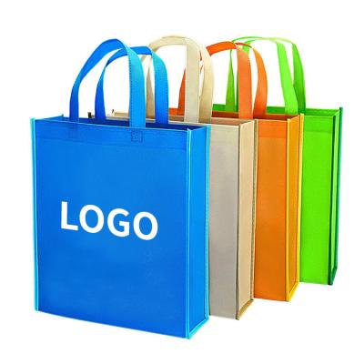 China Wholesale Fashion Carry Fabric Reusable Pla Grocery Custom Shopping Tote Bags Laminated Non Woven Bags Eco-friendly for sale