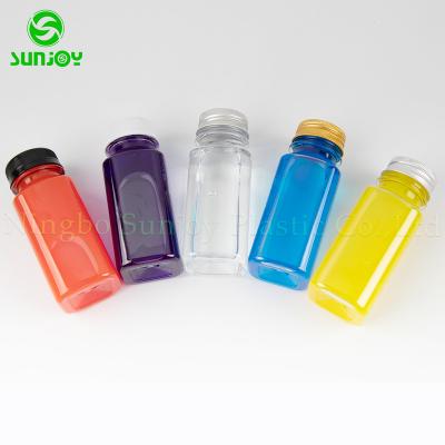 China Beverage 180ml plastic packages containers juice bottle SQUARE BOTTLE PLASTIC for sale