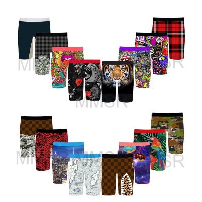 China Antibacterial Under Wear Sports Boxer Shorts Mens Boxer Briefs 90% Polyester Mens Underwear Men Boxer Briefs for sale