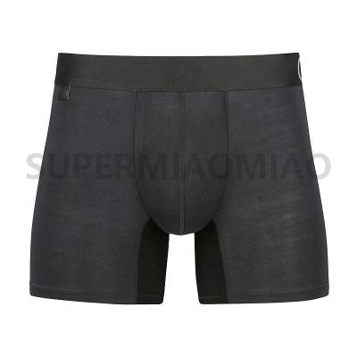 China Antibacterial Black Bamboo Underpants Breathable Men's Bamboo Underwear Boxer Men's Bamboo Underwear Wear For Sports S for sale