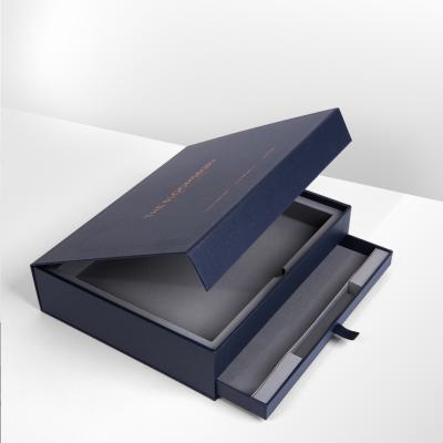 China Double Layer Multifunctional Drawer Recyclable Customized Jewelry Packaging Magnetic Paper Gift Box for sale