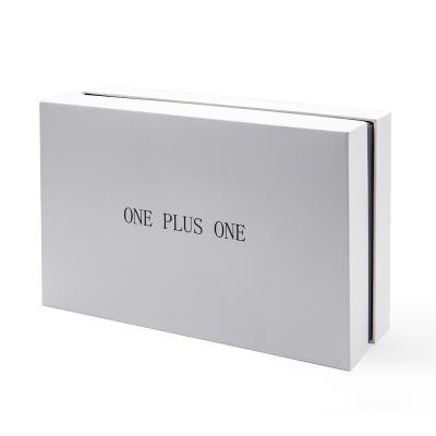 China Recyclable Custom Logo Luxury White Cardboard Packaging Rigid Neck Lid Cosmetic Gift Boxes for sale