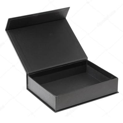 China Recyclable Custom Black Paper Shaped Rigid Cardboard Magnetic Closure Packaging Gift Box for sale