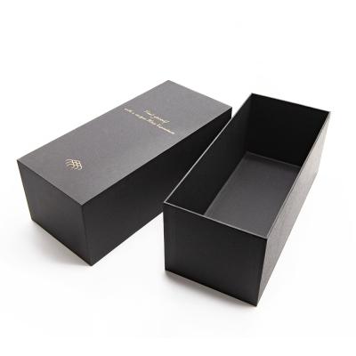 China Recyclable Custom Logo Luxury Wine Bottle Glass Cardboard Packaging Hard Lid And Raw Paper Gift Box for sale