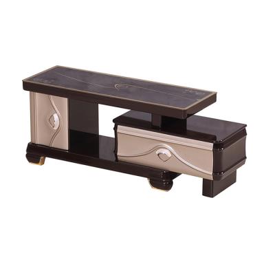 China Best Buy TV Stand TV Cabinets Design Modern Long Black Brown Tempered Glass TV Stand for sale