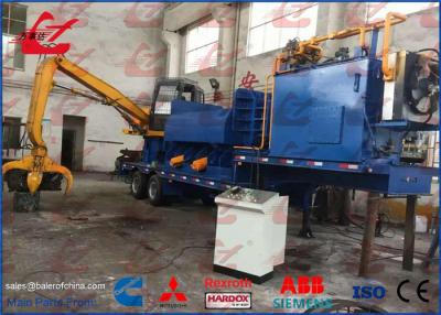 China Trailer Portable Hydraulic Metal Scrap Baler Logger Car Bodies Light Metal Scrap Remote Control for sale