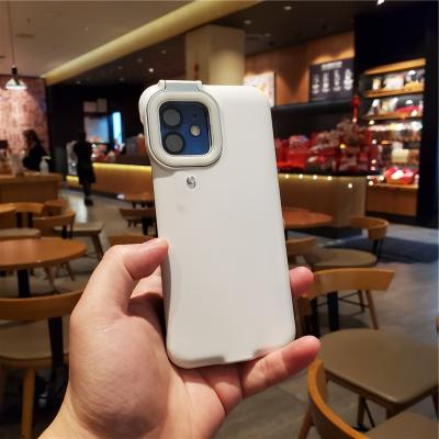 China Fanshion 2021 hot selling selfie phone light case for iphone 11 pro max luxury case for iphone 12 pro max ring light case for sale