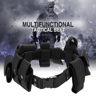 China Outdoor Activies Quick Release Combat Battle Belt with Pockets Inner & Outer Heavy Duty MOLLE Waistband Tactical Belt Set for sale