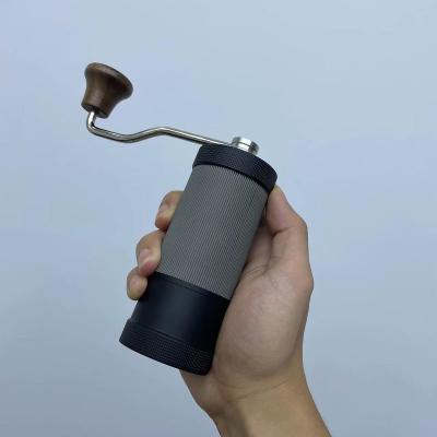 China OEM Outdoor/Home Portable Compact Coffee Grinder Coffee Grinder with sus Conical Wooden Handle Manual Coffee Grinder for sale