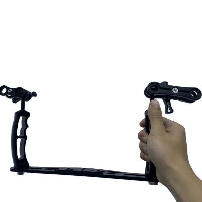 China Durable Underwater Camera Tray With Double Dig Ball Arm Accessories Scuba Diving Equipment for sale