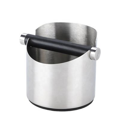 China Amazon Hot Sell Coffee Box Stainless Steel Viable Anti-Slip Coffee Trash Can Anti-knock Coffee Grounds Bucket for sale