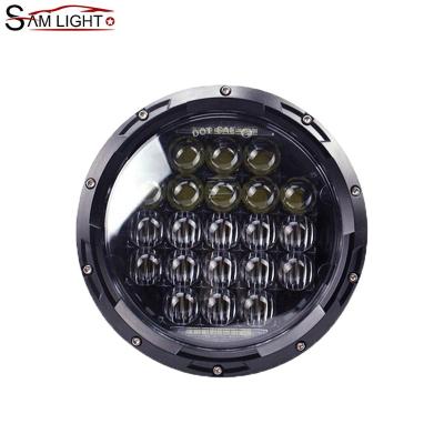 China PC+ABS+PMMA 5D Lens 7 Inch 105W LED Projector Headlight Around 5D Lens With DRL For JK TJ LJ CJ Motorcycle for sale