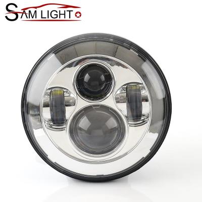 China RGB With Bluetooth Control 45W 7 Inch Round Crees LED Headlights High Low Beam For 97-2017 JK TJ LJ CJ for sale