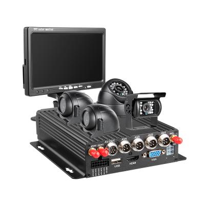 China NIGHT VISION MDVR Kit with Two Channel 1080P AHD Night Vision Cameras 4G WIFI GPS Mobile DVR 4 IR SD Card and 7 Inch VGA VGA Monitor for sale