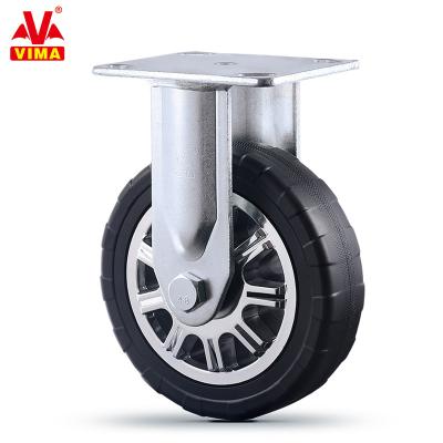 China VIMA Rigid 6 Inch Fixed Plate Caster Wheel Rubber/PP/PVC/TPR Heavy Duty Fixed Tool Cabinet Caster for sale