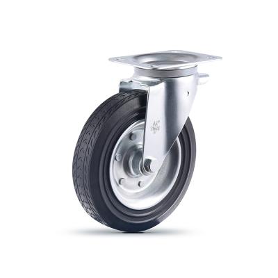 China OEM Hot Selling Rigid Serving Trolley Cheap Rubber Wheel Heavy Duty Caster Wheels For Sale for sale