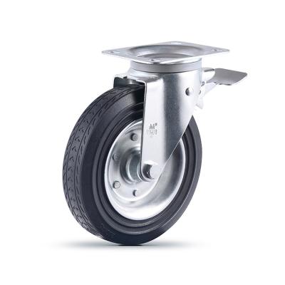 China Hot Selling Rigid Caster And Heavy Duty Load Bearing Wear Resistant Rubber Wheels On Sale for sale