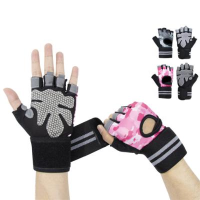 China Amazon Sports Customs Gloves Breathable Hot Selling Workout Weightlifting Glove Wrist Wrap Support Gloves for sale