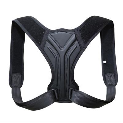 China Adjustable Soft Leather Upper Back Support Posture Corrector Clavicle Brace Posture Corrector Improve Straightener for sale