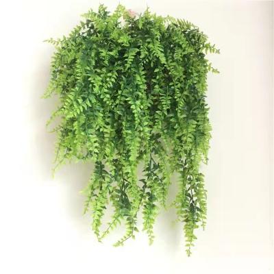 China Plastic+iron wire Wholesale Artificial Boston Grass Hanging Plant Artificial Plants For Wedding Decoration for sale