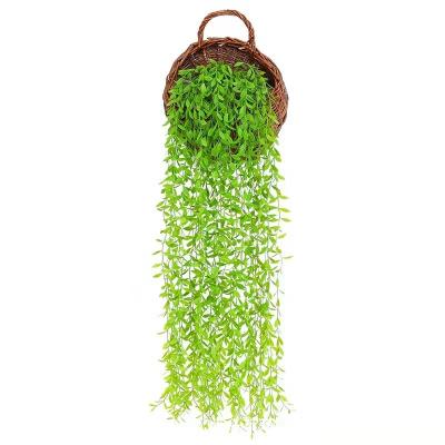 China Plastic+iron wire Wholesale Home Indoor Decorative Hanging Artificial Willow Garland Vines for sale