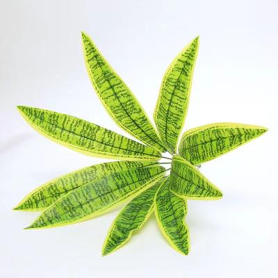 China Plastic Wholesale Decorative Artificial Plant Leaf For Green Wall And Wedding Decorations for sale