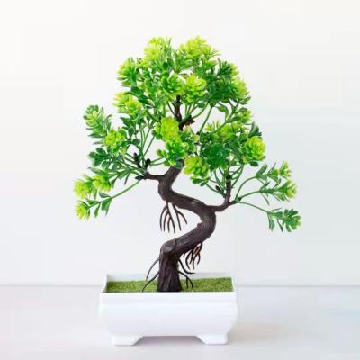 China Plastic Hot Selling Artificial Plants And Flowers Wholesale Potted Artificial Tree Plants for sale