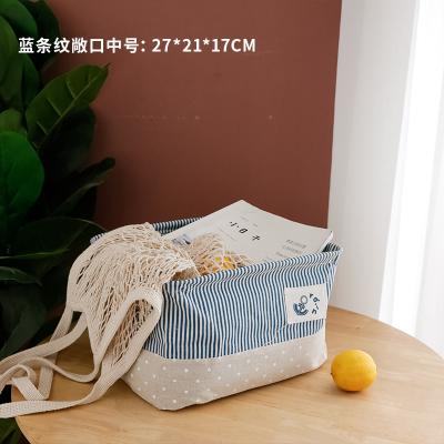 China Sustainable Nordic Cotton Canvas Clothes Toy Organizer Bag High Quality Comforter Clothes Organizer Basket for sale