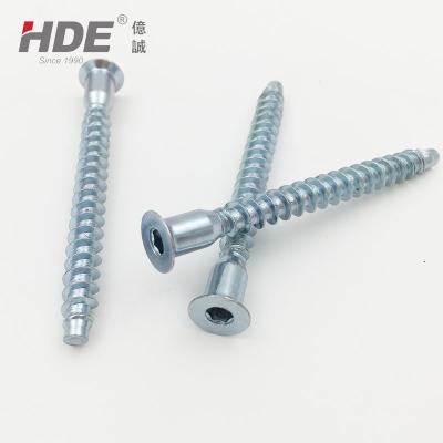 China Skillful Manufacturing Flat Confirmat Flat Screw Wholesale Custom Galvanized Chipboard Furniture Screws From China for sale