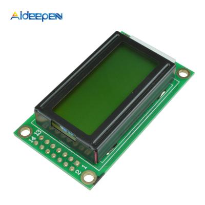 China 5V LCM 0802 LCD Character LCD Display 8x2 Yellow And Blue Raspberry Module 8x2 for sale