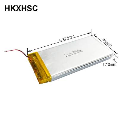 China Consumer Electronics 1265135 LiNMC High Capacity 3.7V Lipo Battery 10000mAh for sale