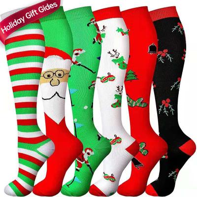 China Official QUICK DRY Knee High Compression Christmas Fancy Soft Thick Stocking Socks for sale