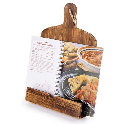 China Viable Wooden Adjustable Recipes Shelf Book Stand Holder for Kitchen and Phone Holder for sale