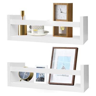 China Sustainable Wholesale Custom Mounted White Bathroom Wall Shelves Set Floating Shelf 2 for sale