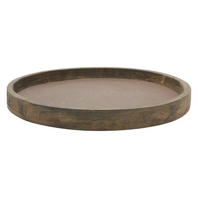 China Eco-friendly Natural Rustic Wooden MDF Tray Decoration Candle Holder Holder Soap Display for sale