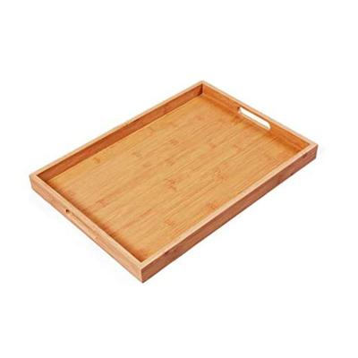 China Wholesale Natural Bamboo Wooden Tray Color Food Serving Tray Eco-Friendly Eco-Friendly for sale