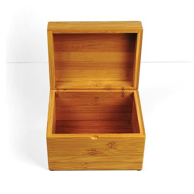 China Factory Disposable Custom Vintage Recipe Box Rustic Decorative Bamboo Storage Box for sale