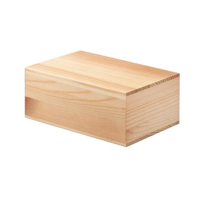 China Recycled Materials Custom Jewelry Packaging Box Pine Wood Sustainable Blanket Box Opens Box for sale