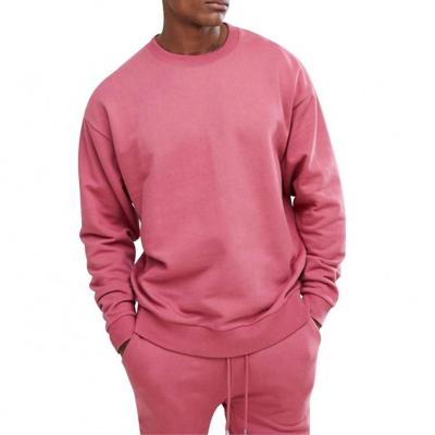 China Fashion French terry sweatsuit men tracksuits breathable custom pink tracksuit men french sweat suits for sale