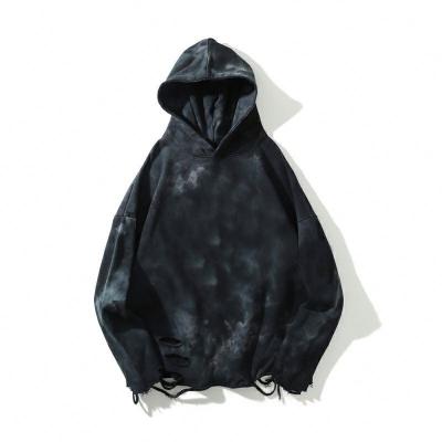 China Anti-wrinkle White Tie Dye Hoodie Logo Cotton Tie Dye Hoodie Custom Made Set Mens Tie Dye Hoodie for sale