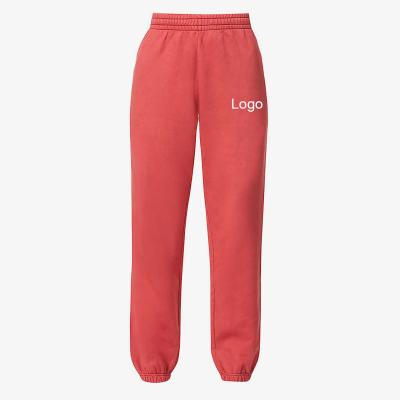 China Wholesale Breathable Women Mask Jogger Pants Solid Red Elasticized Waist No Drawstring Logo High Quality Pants Custom Made for sale