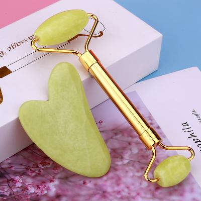 China High Quality Lemon Jade Anti Aging Face Lift Massage Jade Roller factory for sale