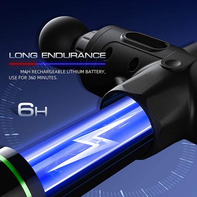 China High End Electronic Percussion Massage Gun 20 Speeds Setting Touch Screen Percussion Massage Gun With LCD Display for sale